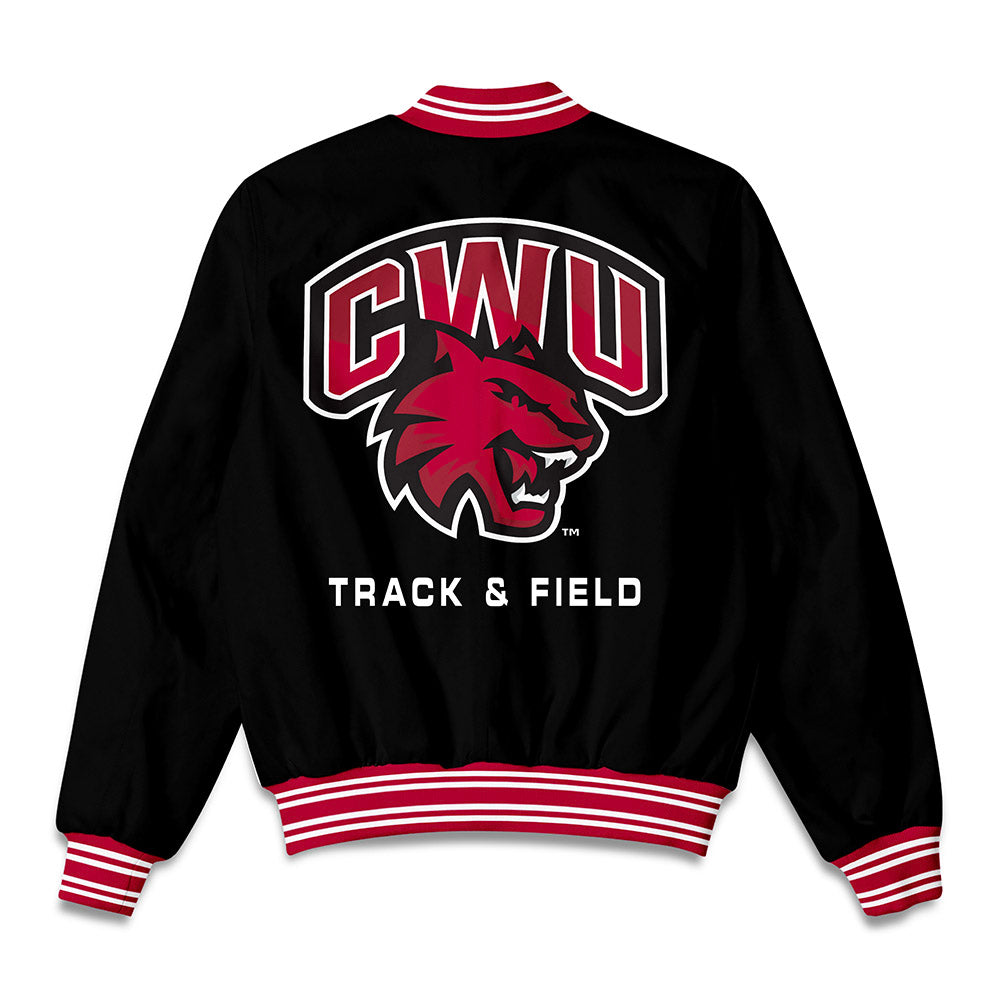CWU - NCAA Men's Track & Field : Calvon Baker - Bomber Jacket-1