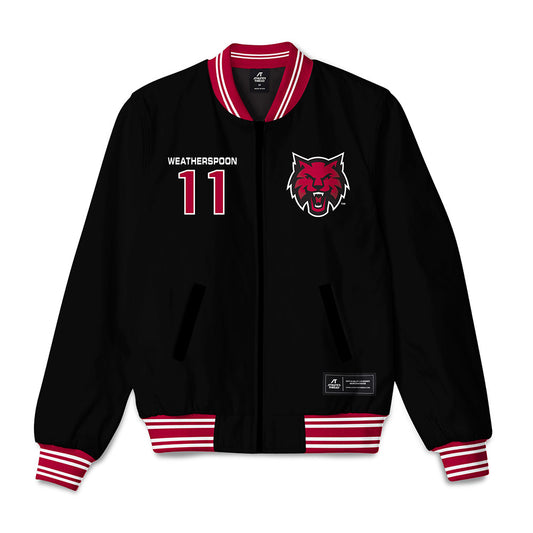 CWU - NCAA Men's Basketball : Treyshawn Weatherspoon - Bomber Jacket-0