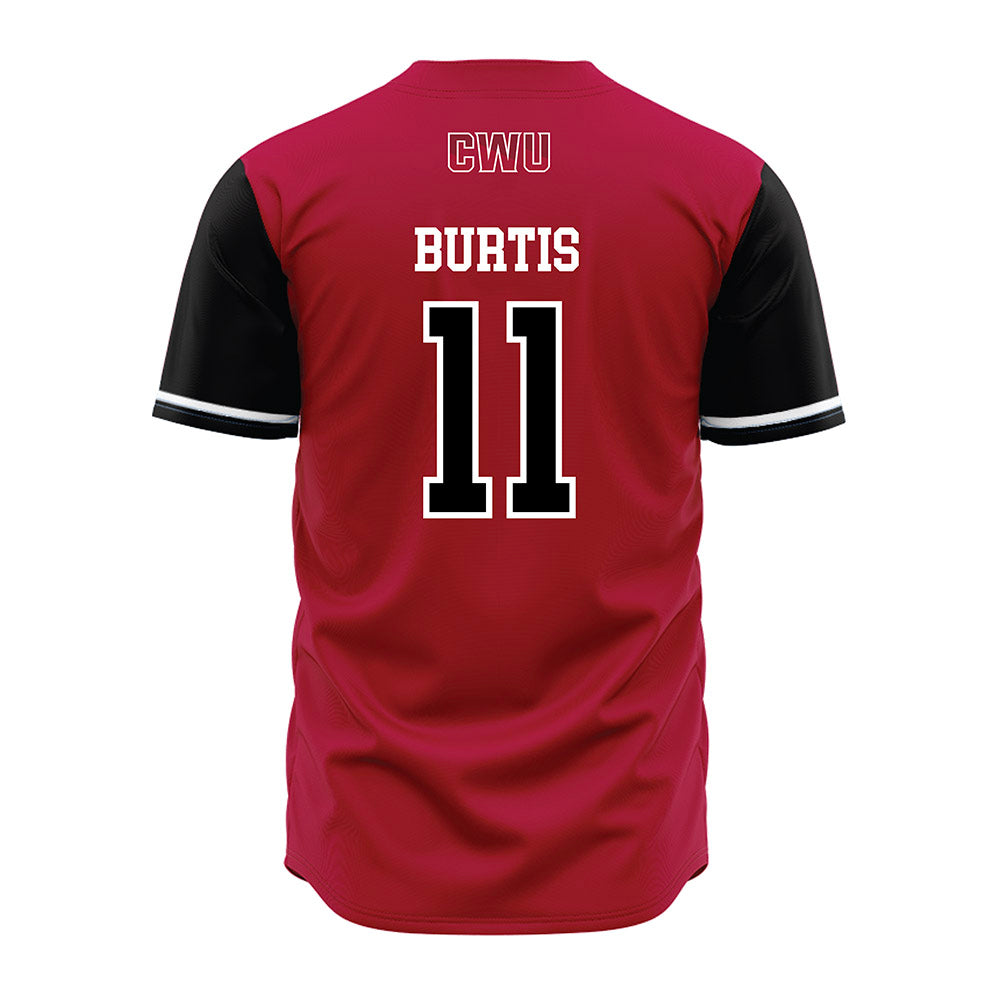 CWU - NCAA Baseball : Jackson Burtis - Crimson Jersey-1