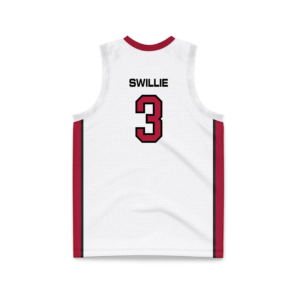 CWU - NCAA Men's Basketball : Bradley Swillie - White Basketball Jersey-1