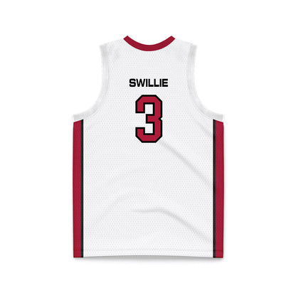 CWU - NCAA Men's Basketball : Bradley Swillie - White Basketball Jersey-1