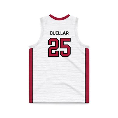 CWU - NCAA Men's Basketball : Isaiah Cuellar - White Basketball Jersey-1
