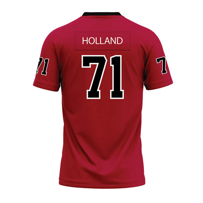 CWU - NCAA Football : Brady Holland - Crimson Premium Football Jersey-3