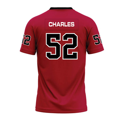 CWU - NCAA Football : Royal Charles - Crimson Premium Football Jersey-2