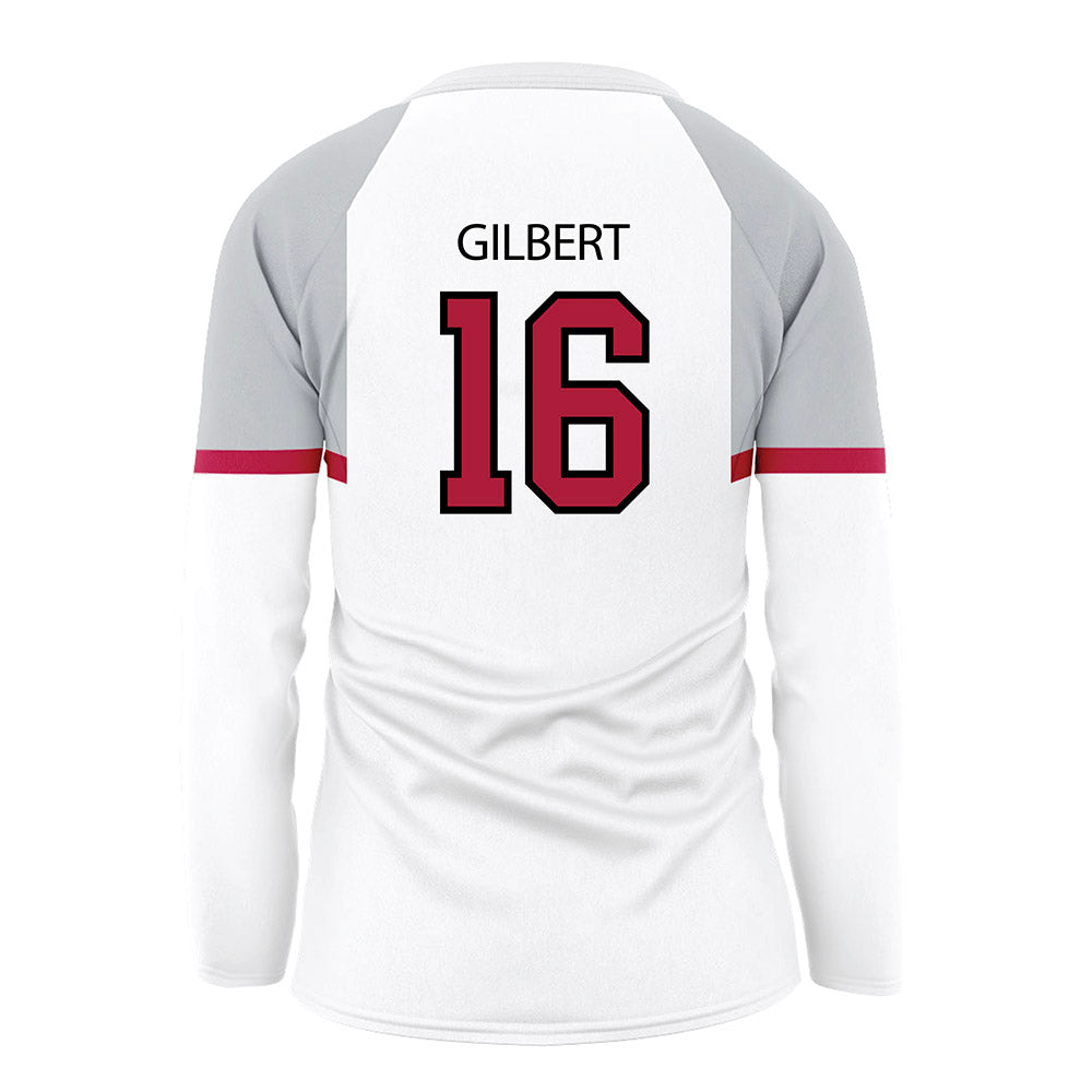 CWU - NCAA Softball : Ellie Gilbert - White Volleyball Jersey-1