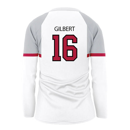 CWU - NCAA Softball : Ellie Gilbert - White Volleyball Jersey-1