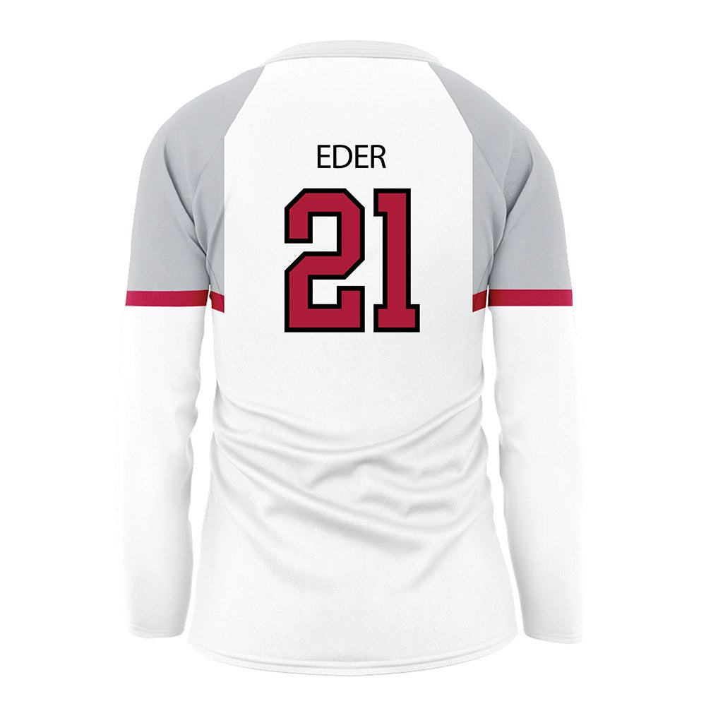 CWU - NCAA Softball : Joelie Eder - White Volleyball Jersey-1