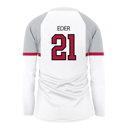 CWU - NCAA Softball : Joelie Eder - White Volleyball Jersey-1