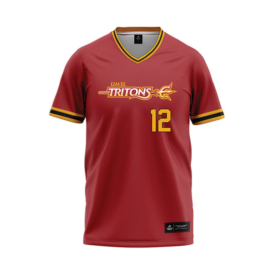 UMSL - NCAA Baseball : Ethan Landis - red Baseball Jersey-0