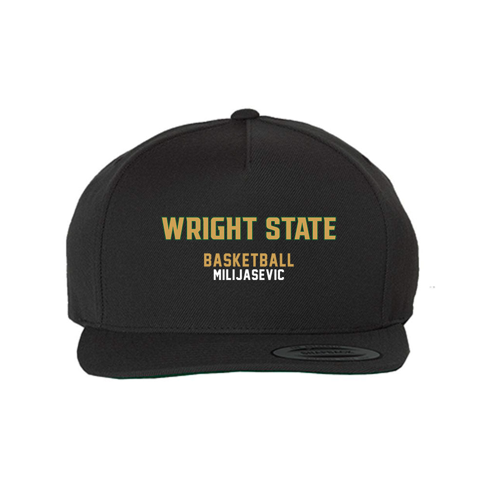 Wright State - NCAA Men's Basketball : Ilija Milijasevic - Snapback Hat-0