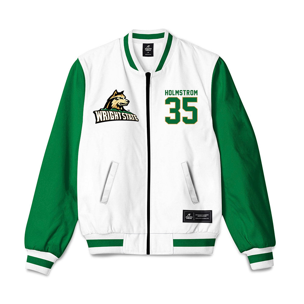 Wright State - NCAA Baseball : Keegan Holmstrom - Bomber Jacket-0