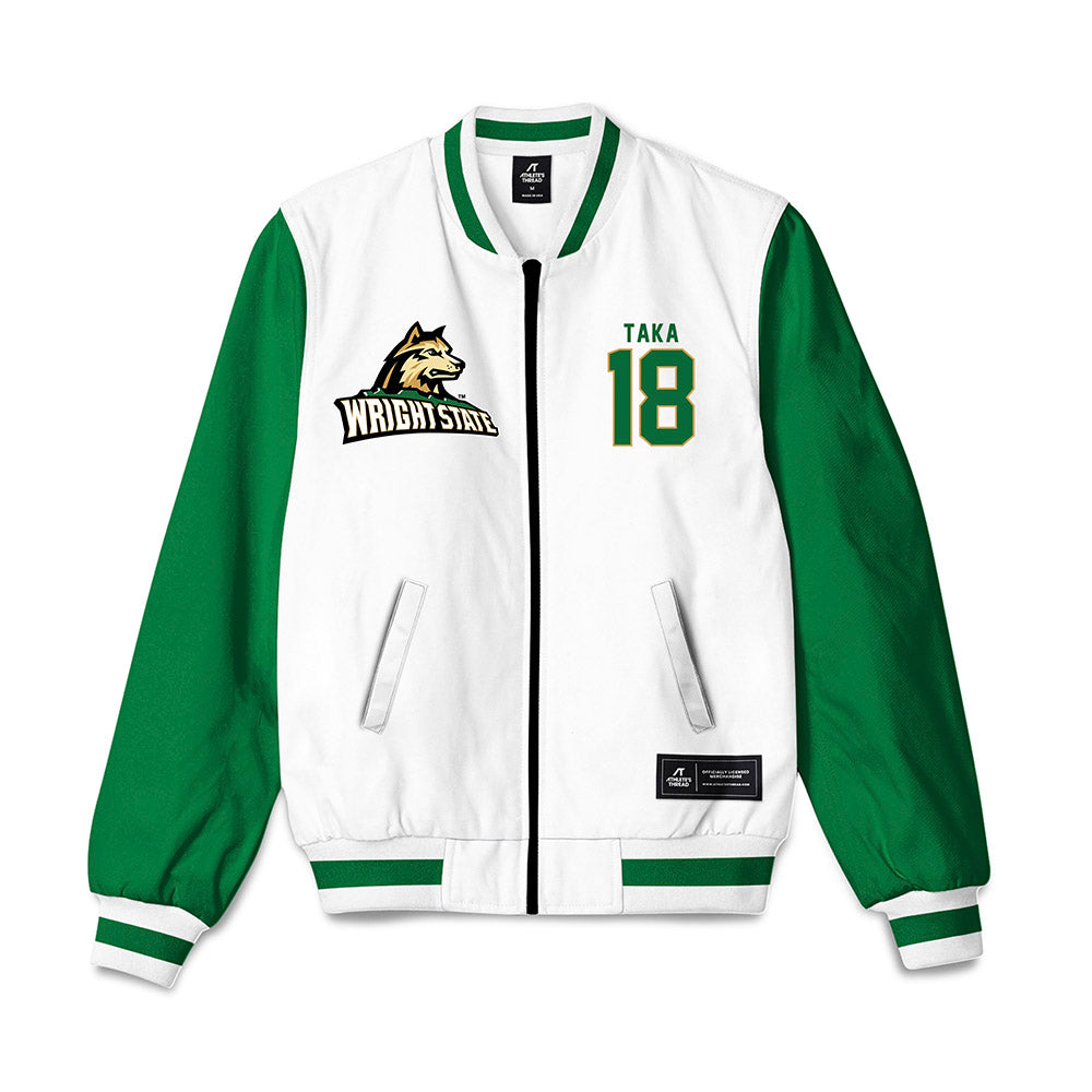 Wright State - NCAA Baseball : Aaron Taka - Bomber Jacket-0