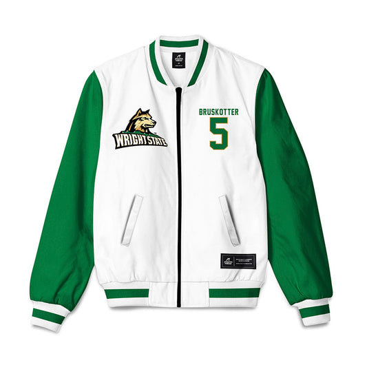 Wright State - NCAA Men's Basketball : Alex Bruskotter - Bomber Jacket-0