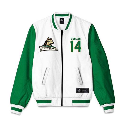 Wright State - NCAA Baseball : Andrew Duncan - Bomber Jacket-0