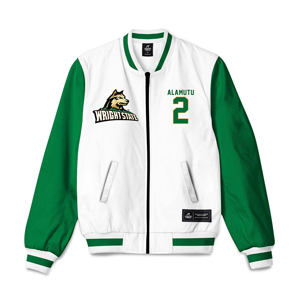Wright State - NCAA Men's Basketball : Sam Alamutu - Bomber Jacket-0
