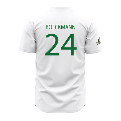 Wright State - NCAA Baseball : Evan Boeckmann - White Jersey-1