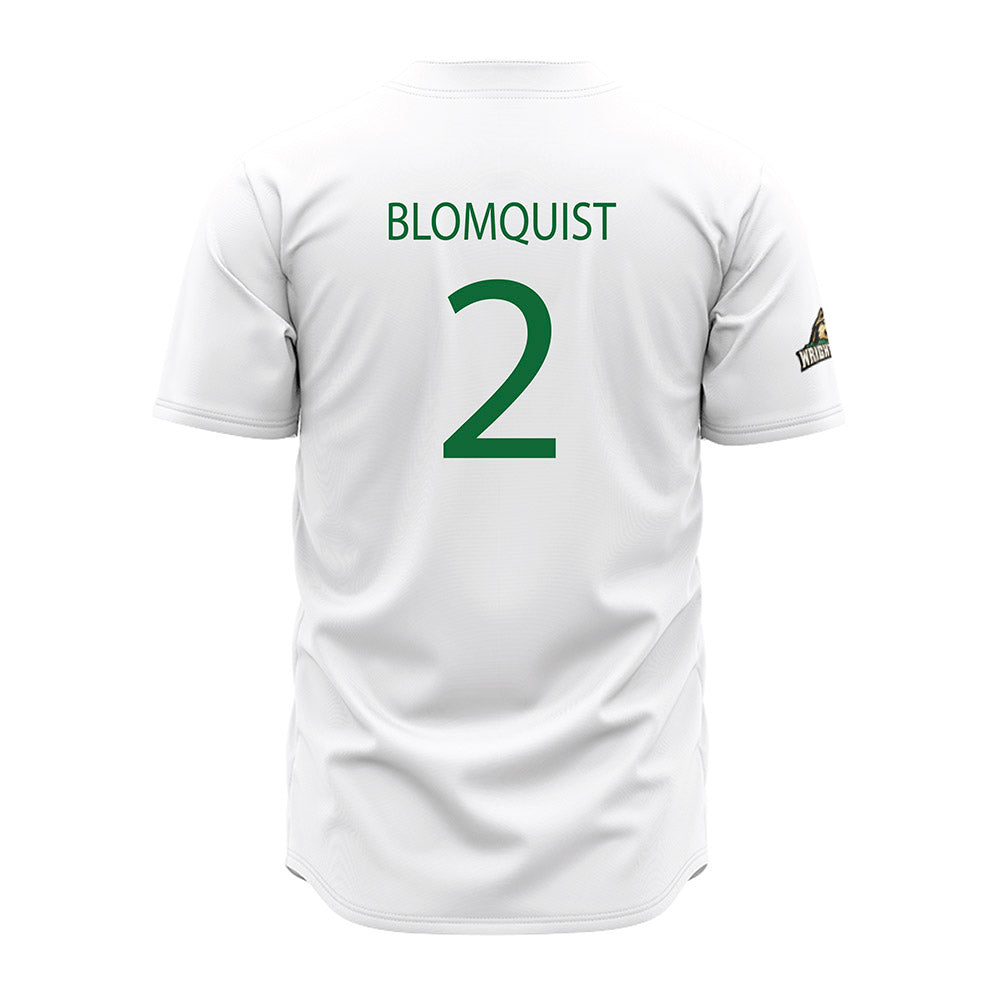 Wright State - NCAA Baseball : Braylen Blomquist - White Jersey-1