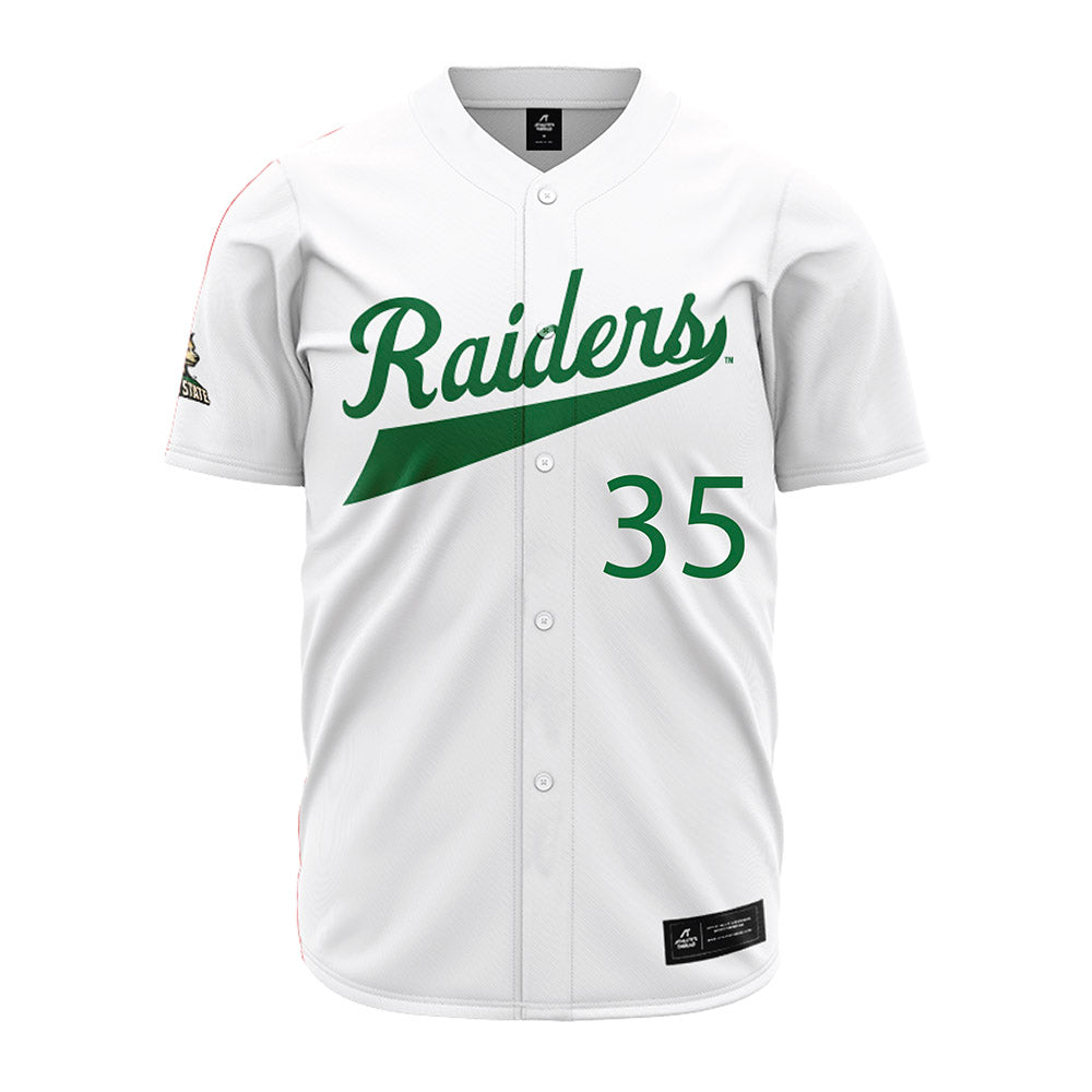 Wright State - NCAA Baseball : Keegan Holmstrom - White Jersey-0