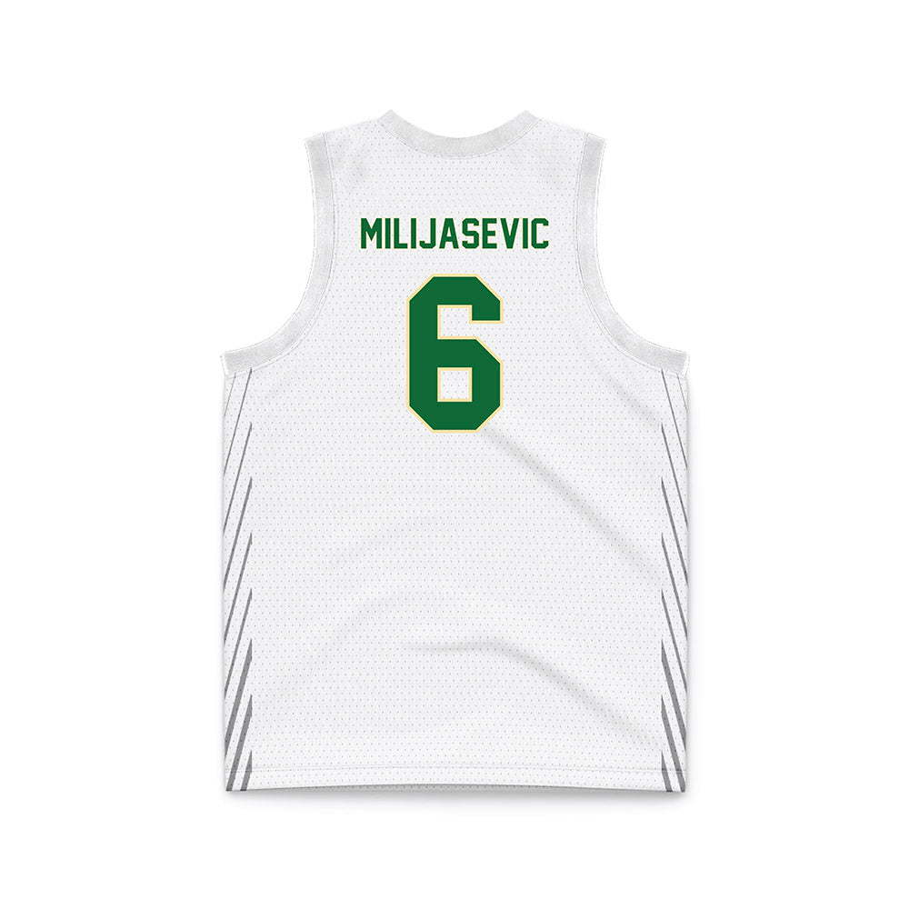Wright State - NCAA Men's Basketball : Ilija Milijasevic - White Basketball Jersey-1