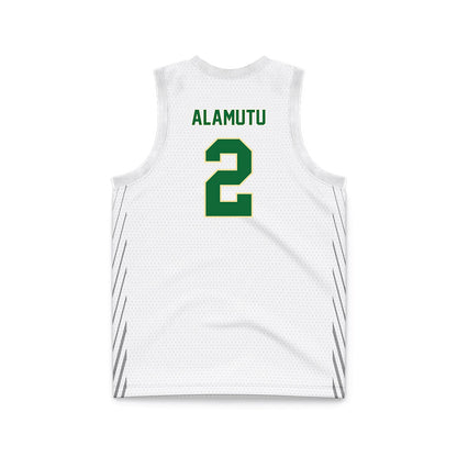 Wright State - NCAA Men's Basketball : Sam Alamutu - White Basketball Jersey-1