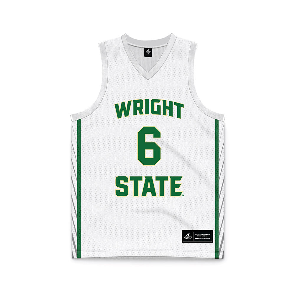 Wright State - NCAA Men's Basketball : Ilija Milijasevic - White Basketball Jersey-0
