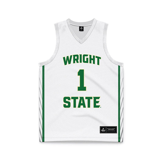 Wright State - NCAA Men's Basketball : Chadlyn Traylor - White Basketball Jersey-0