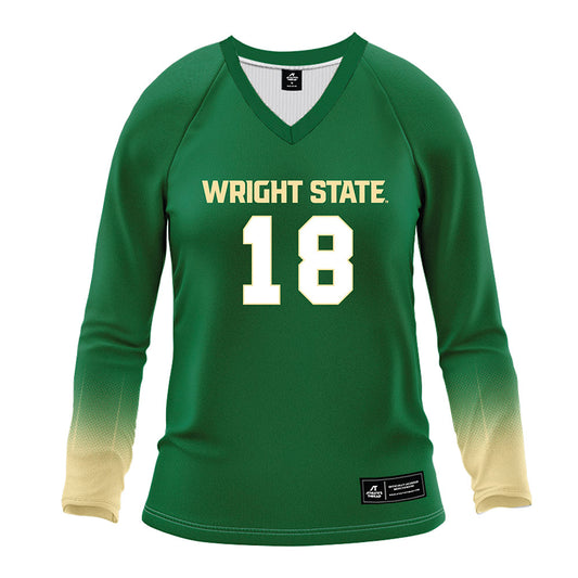 Wright State - NCAA Women's Volleyball : Sophia Loomis - Green Volleyball Jersey-0