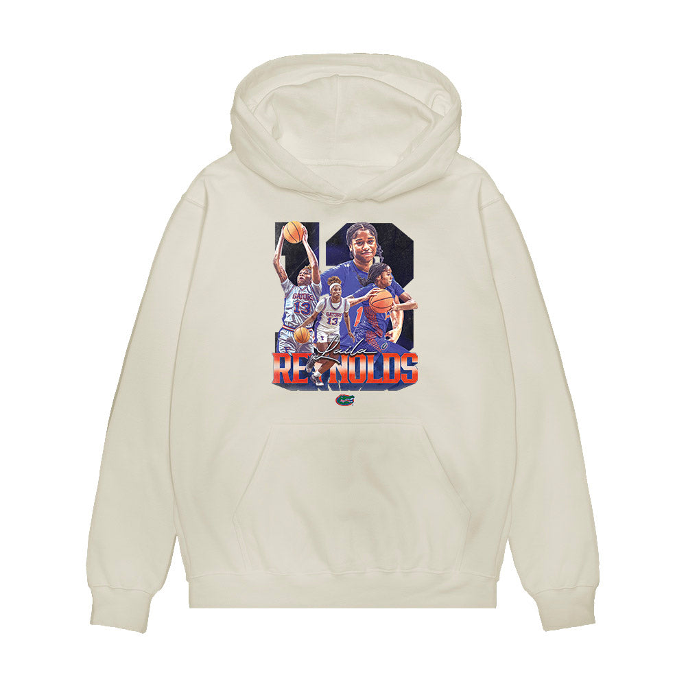 Florida - NCAA Women's Basketball : Laila Reynolds - Player Collage Premium Hooded Sweatshirt-0