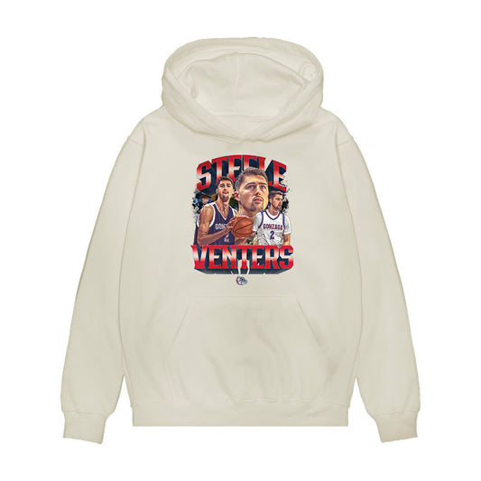 Gonzaga - NCAA Men's Basketball : Steele Venters - Collage Premium Hooded Sweatshirt-0