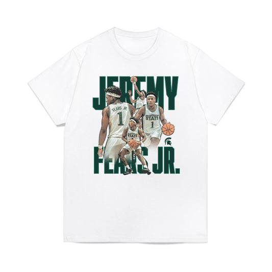 Michigan State - NCAA Men's Basketball : Jeremy Fears - Premium T-Shirt-0