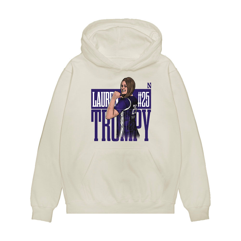 Northwestern - NCAA Women's Basketball : Lauren Trumpy - Collage Premium Hooded Sweatshirt-0