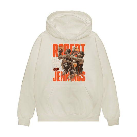 Oklahoma State - NCAA Men's Basketball : Robert Jennings - Collage Premium Hooded Sweatshirt-0