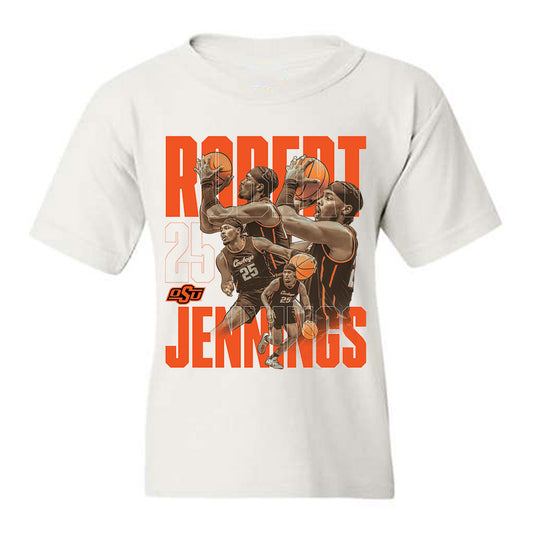 Oklahoma State - NCAA Men's Basketball : Robert Jennings - Player Collage Youth T-Shirt-0