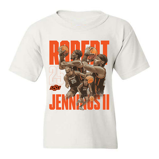 Oklahoma State - NCAA Men's Basketball : Robert Jennings - Player Collage Youth T-Shirt-0
