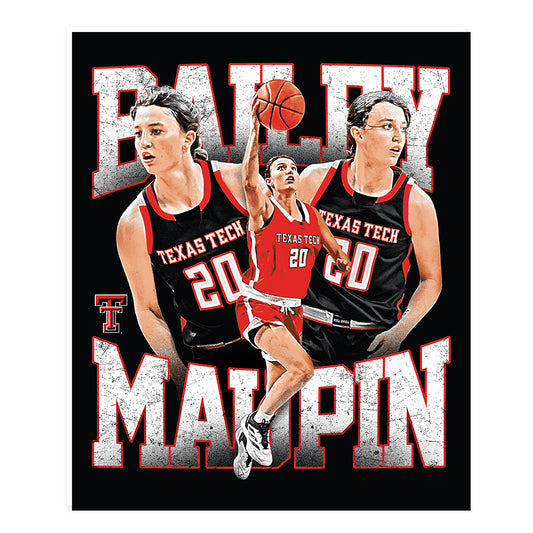 Texas Tech - NCAA Women's Basketball : Bailey Maupin - Collage Poster 20x24-0