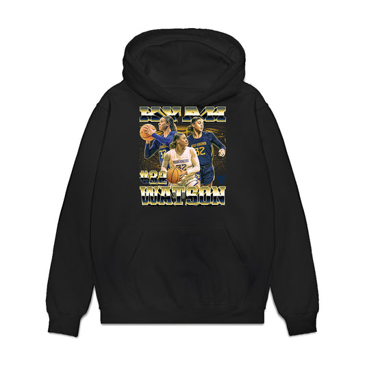 West Virginia - NCAA Women's Basketball : Kennedy Harris - Collage Premium Hooded Sweatshirt-0