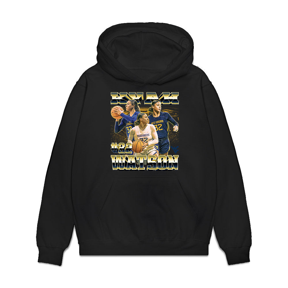 West Virginia - NCAA Women's Basketball : Marya Hudgins - Collage Premium Hooded Sweatshirt-0