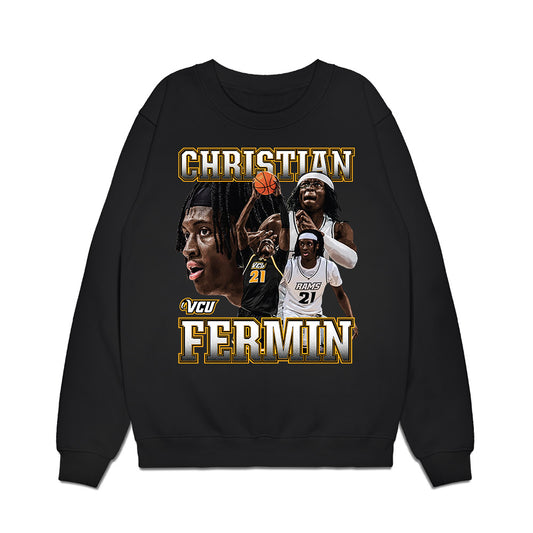 VCU - NCAA Men's Basketball : Christian Fermin - Collage Premium Crewneck Sweatshirt-0