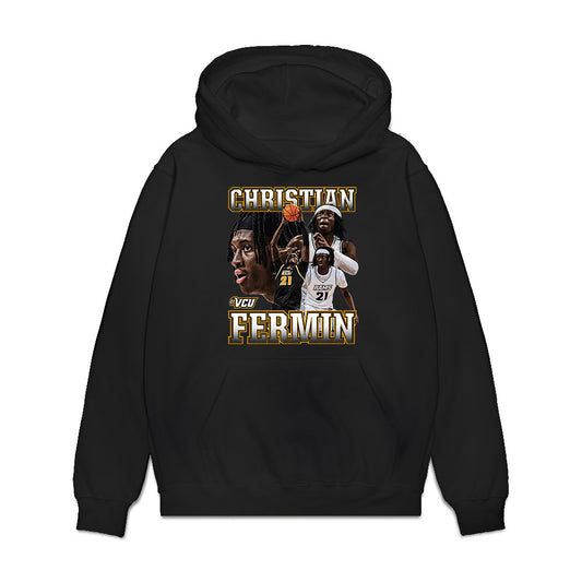 VCU - NCAA Men's Basketball : Christian Fermin - Collage Premium Hooded Sweatshirt-0