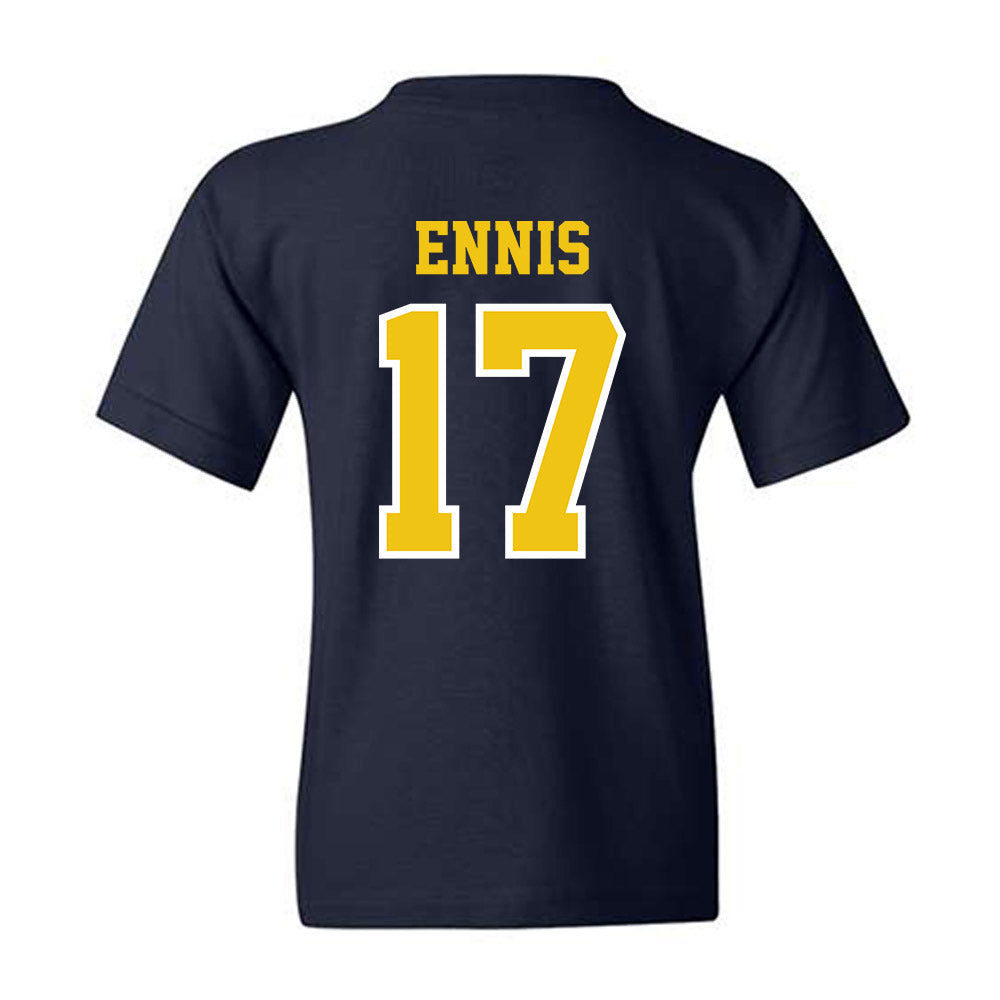 Michigan - NCAA Men's Lacrosse : Justin Ennis - Classic Shersey Youth T-Shirt-1