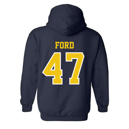 Michigan - NCAA Men's Lacrosse : Josh Ford - Classic Shersey Hooded Sweatshirt-1