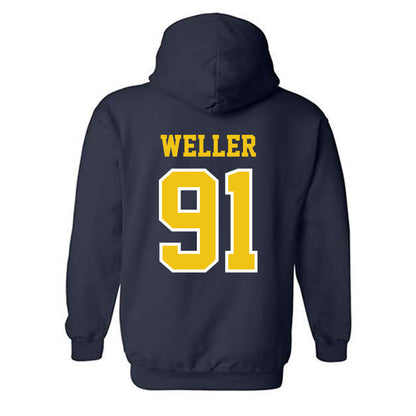 Michigan - NCAA Men's Lacrosse : Henry Weller - Classic Shersey Hooded Sweatshirt-1