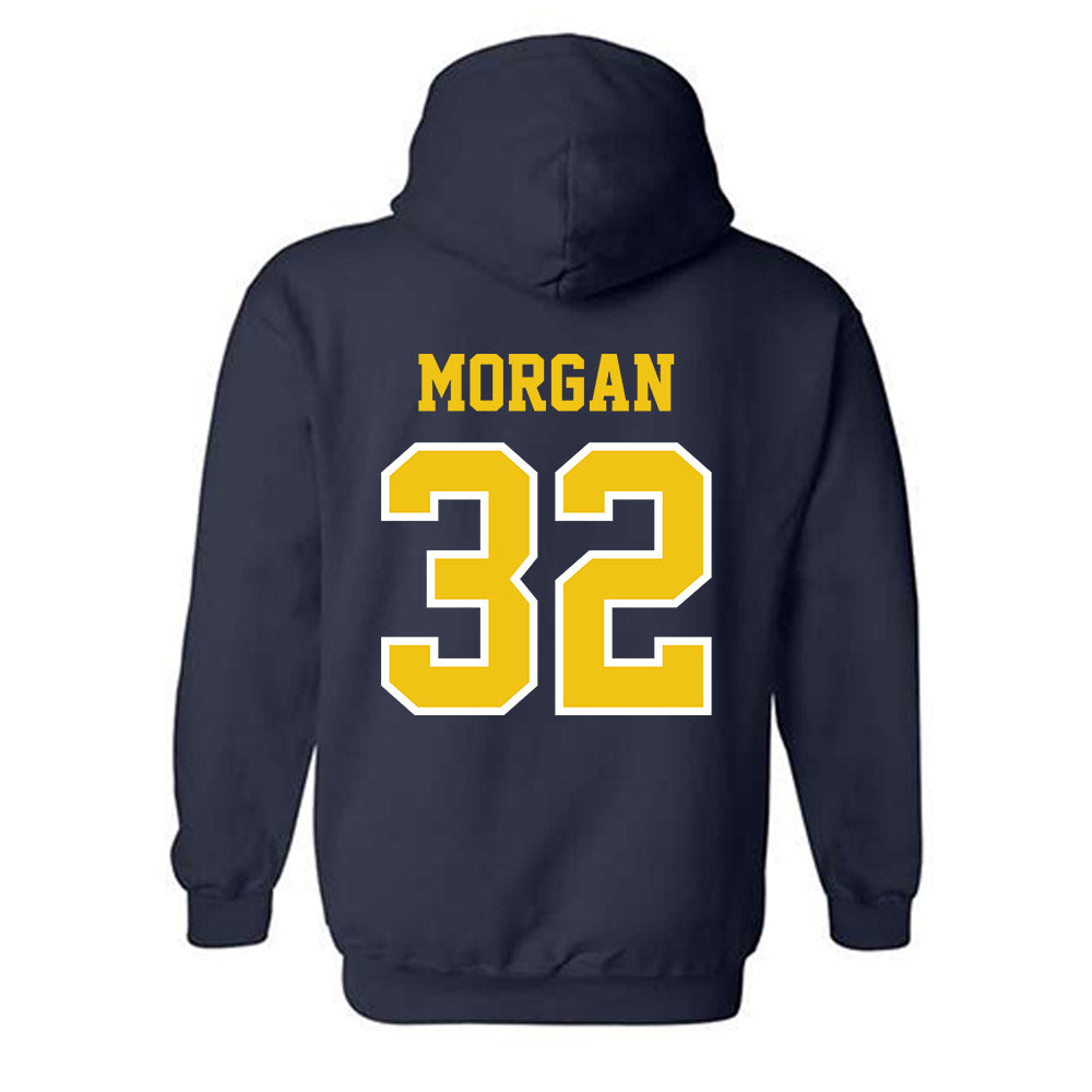 Michigan - NCAA Men's Lacrosse : John Morgan - Classic Shersey Hooded Sweatshirt-1