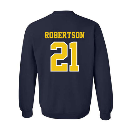Michigan - NCAA Men's Ice Hockey : Ben Robertson - Classic Shersey Crewneck Sweatshirt-1
