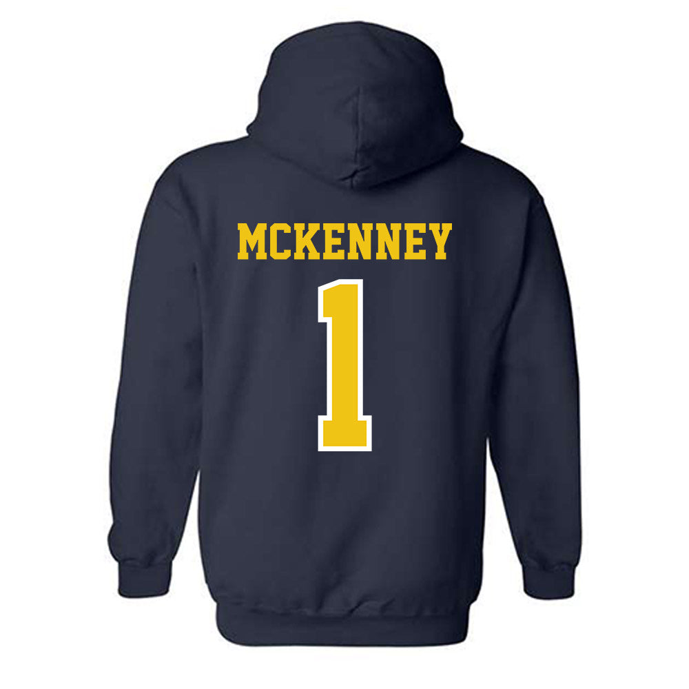 Michigan - NCAA Men's Basketball : Trey McKenney - Classic Shersey Hooded Sweatshirt-1
