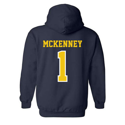 Michigan - NCAA Men's Basketball : Trey McKenney - Classic Shersey Hooded Sweatshirt-1
