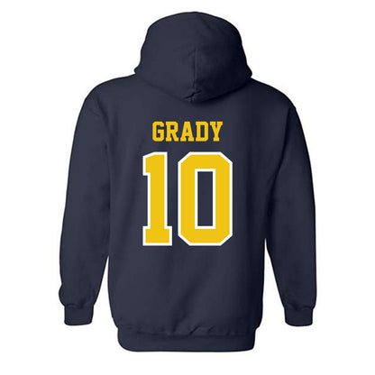 Michigan - NCAA Men's Basketball : Winters Grady - Classic Shersey Hooded Sweatshirt-1
