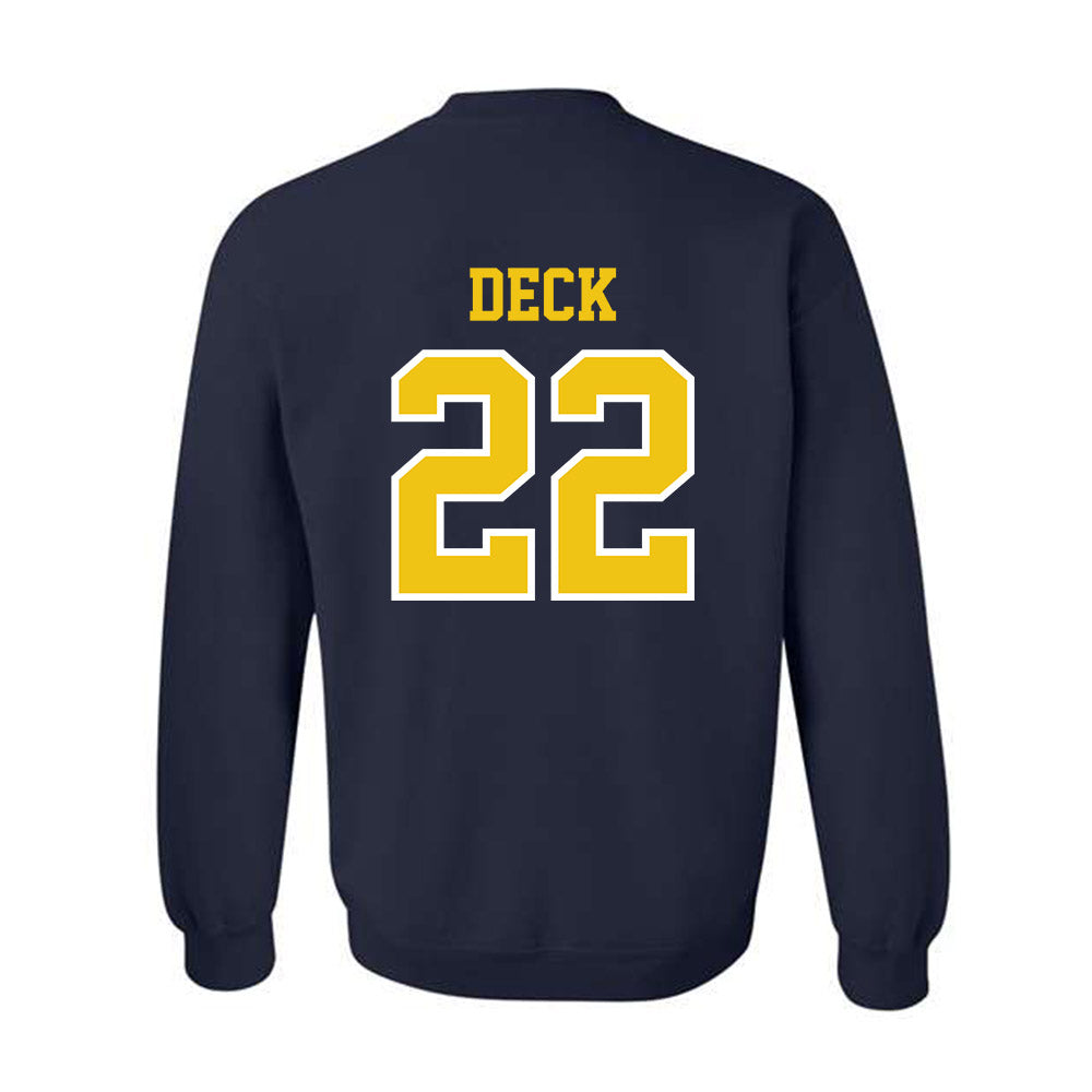 Michigan - NCAA Football : Jordan Deck - Classic Shersey Crewneck Sweatshirt-1