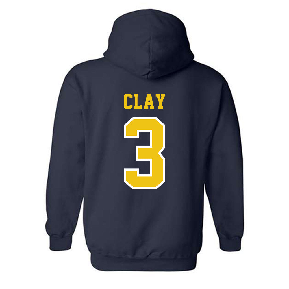 Michigan - NCAA Men's Lacrosse : Rowan Clay - Classic Shersey Hooded Sweatshirt-1