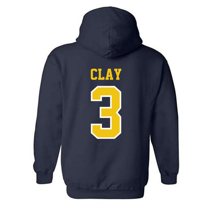 Michigan - NCAA Men's Lacrosse : Rowan Clay - Classic Shersey Hooded Sweatshirt-1
